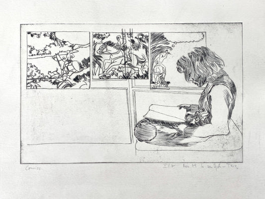 Radierung "Comics", handsigniert, 1979