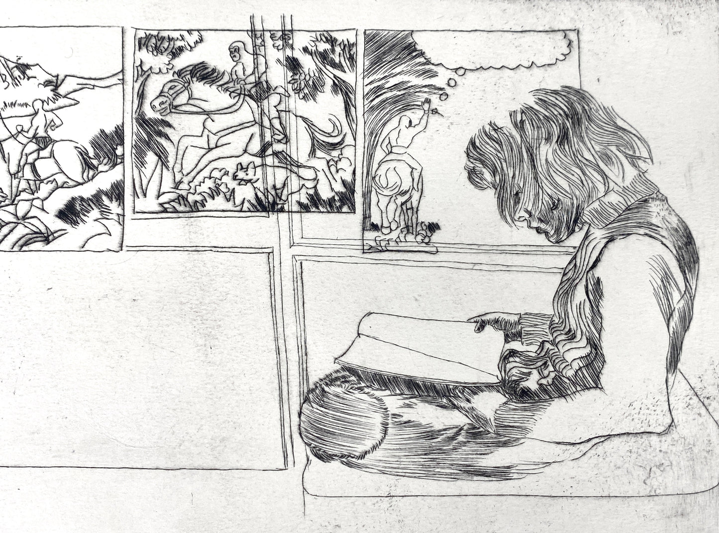 Radierung "Comics", handsigniert, 1979