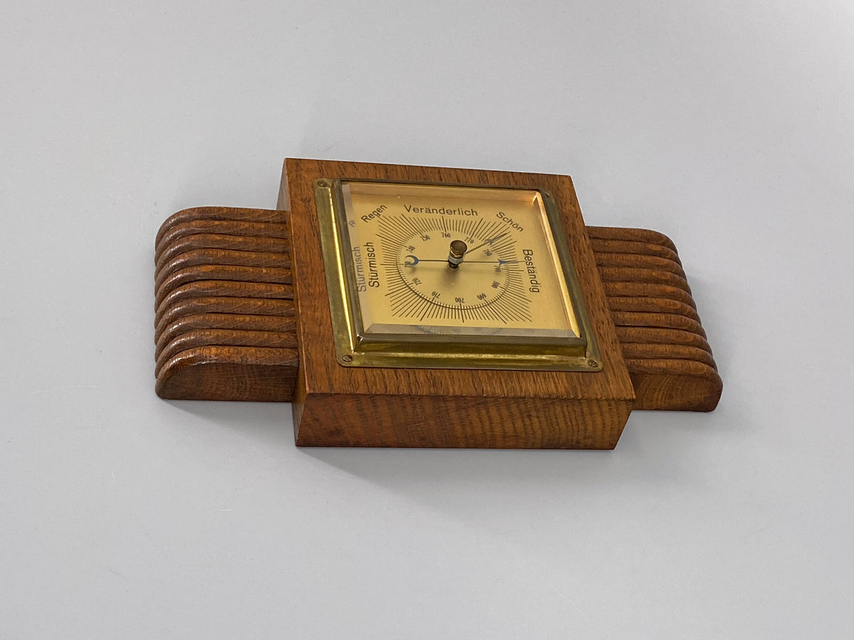 Art Deco Wandbarometer aus Holz, Aachen