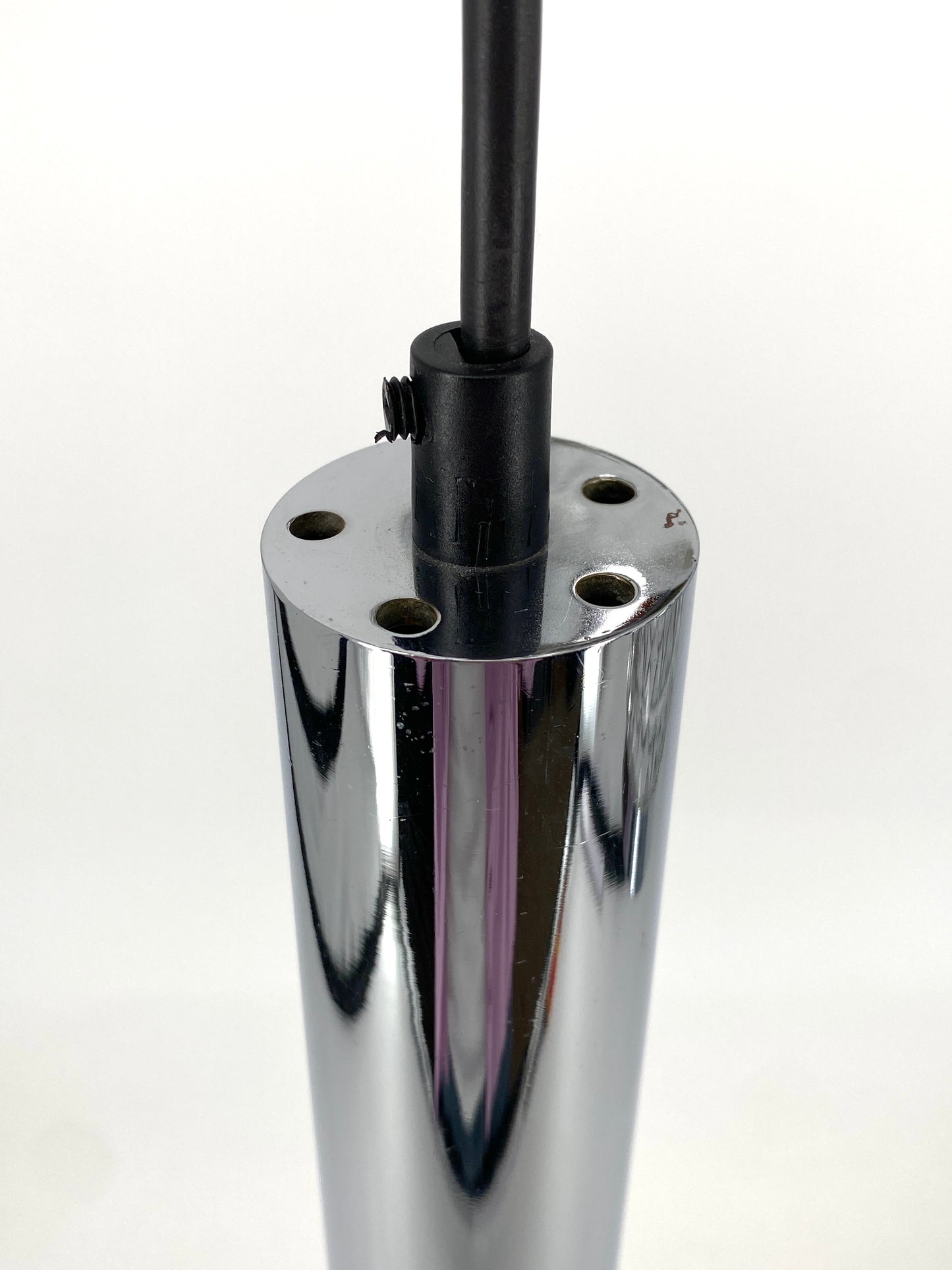 Verchromte Kaskadenlampe mit facettierten Glasschirmen, 60er