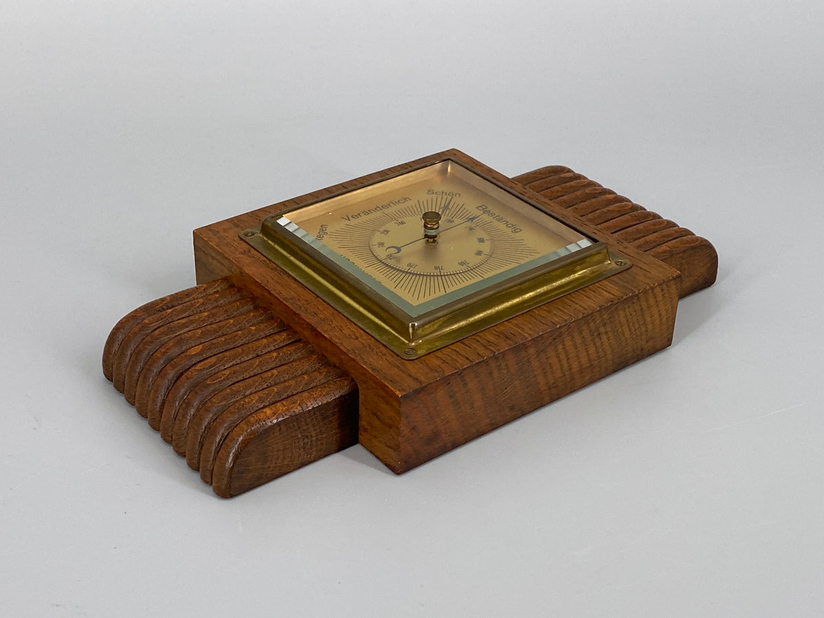 Art Deco Wandbarometer aus Holz, Aachen