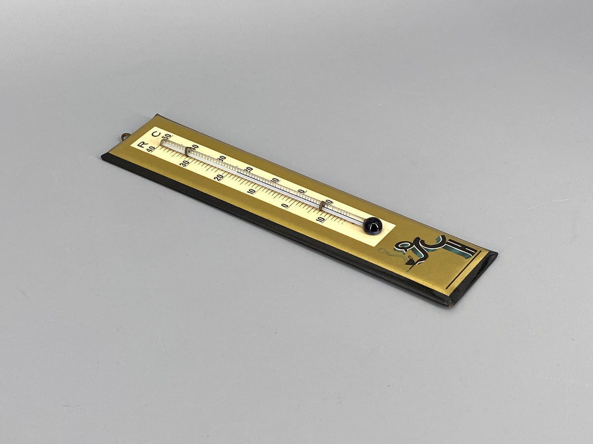 Wand Thermometer mit Kaffeetasse im Jugenstil