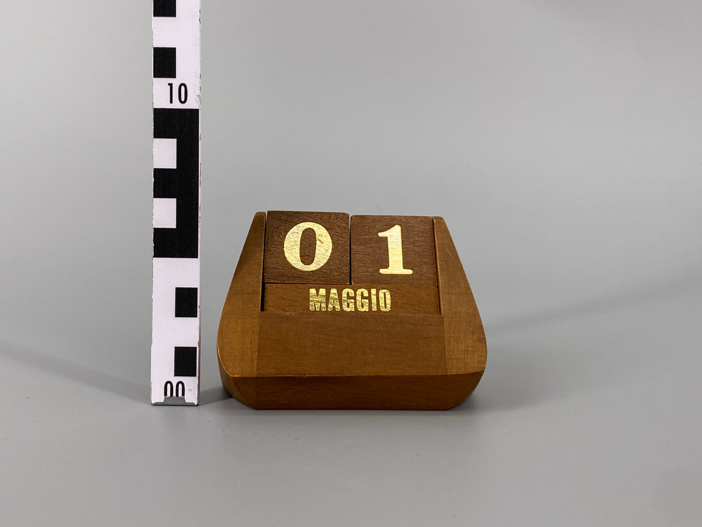 Ewiger Kalender auf Italienisch aus Teakholz, 1060er Jahre