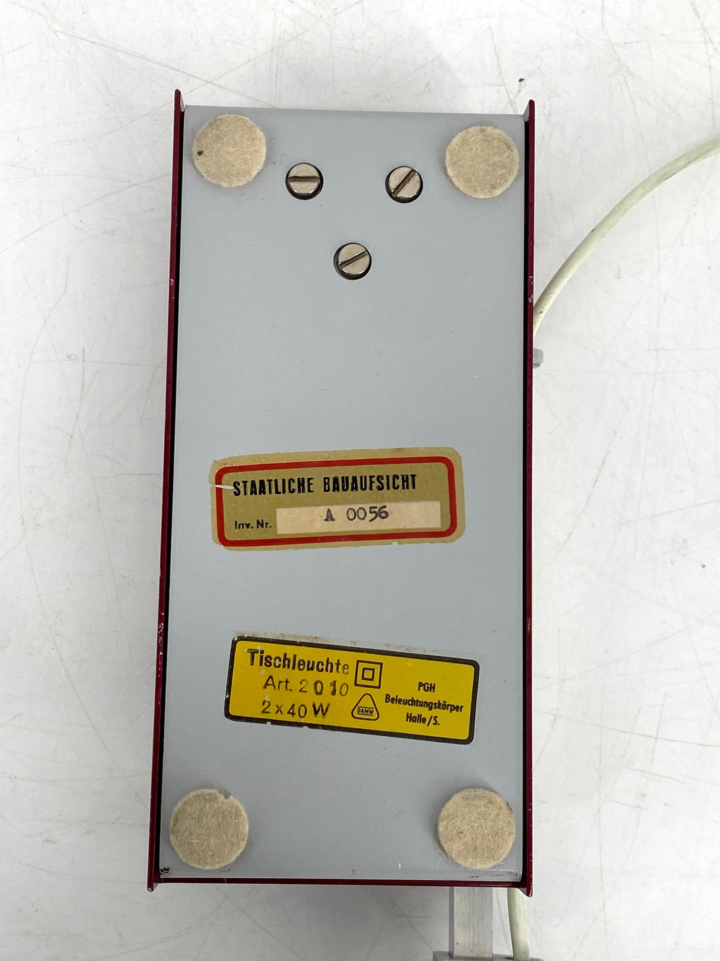 DDR Schreibtischlampe von Klaus Musinowski für VEB Halle