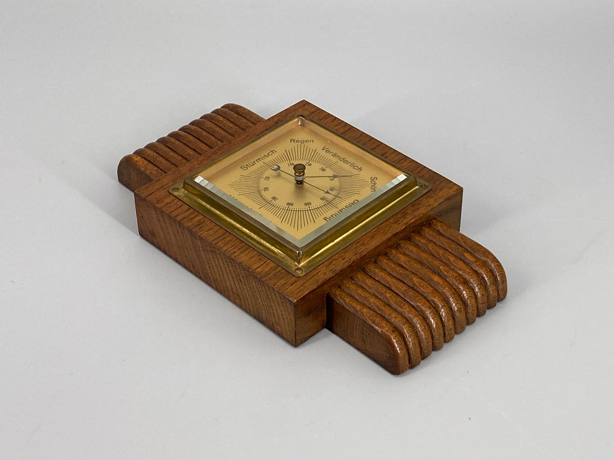 Art Deco Wandbarometer aus Holz, Aachen