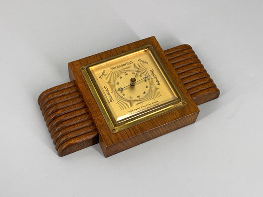 Art Deco Wandbarometer aus Holz, Aachen