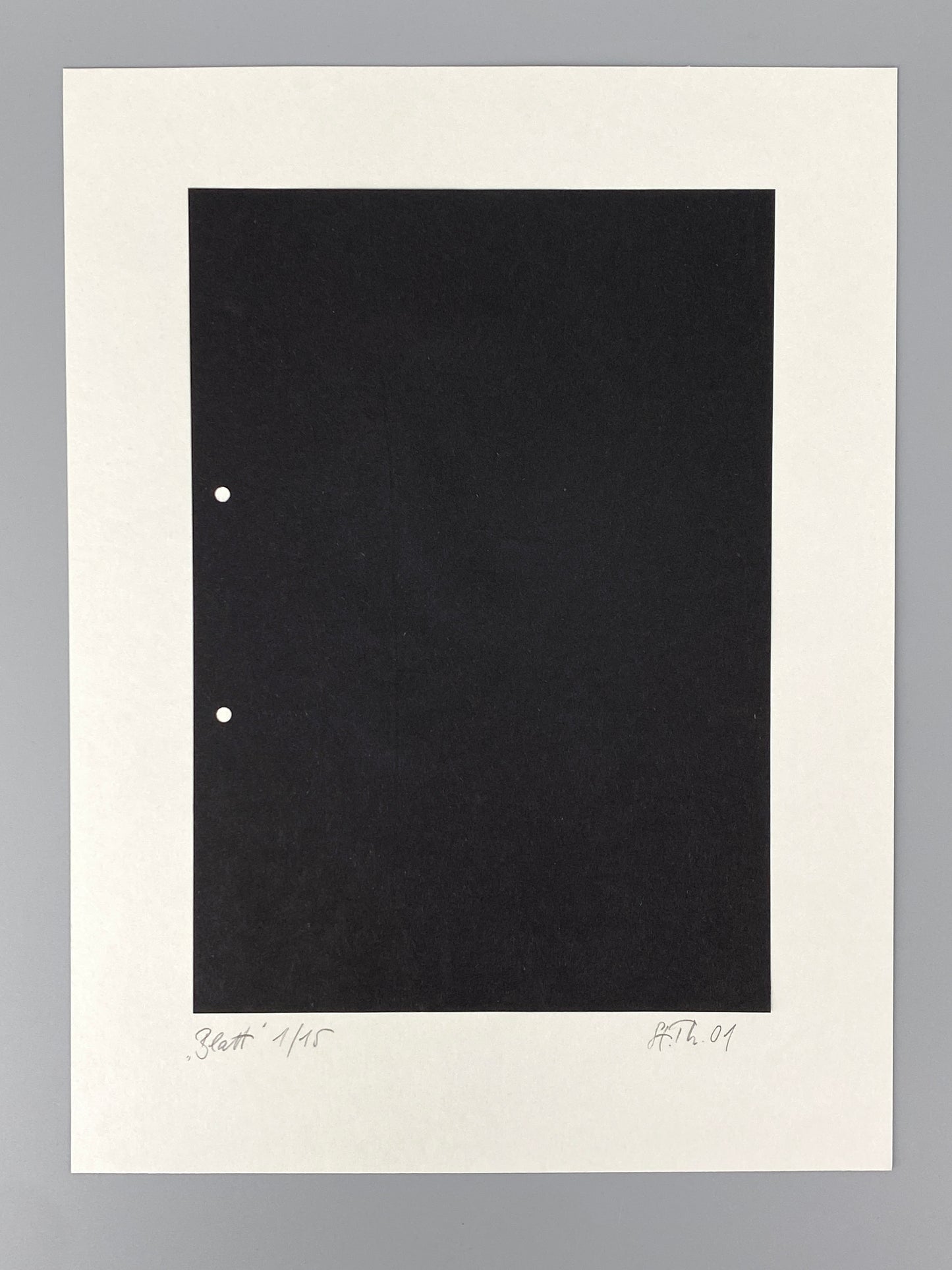 Reihe aus zwei Collagen "Blatt" und "Auszug" von Stefan Thiel (geb. 1965), signiert und nummeriert, 2001