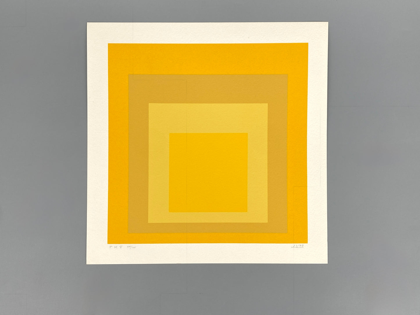 Signierter und nummerierter Siebdruck "J K S" von Josef Albers, 1970