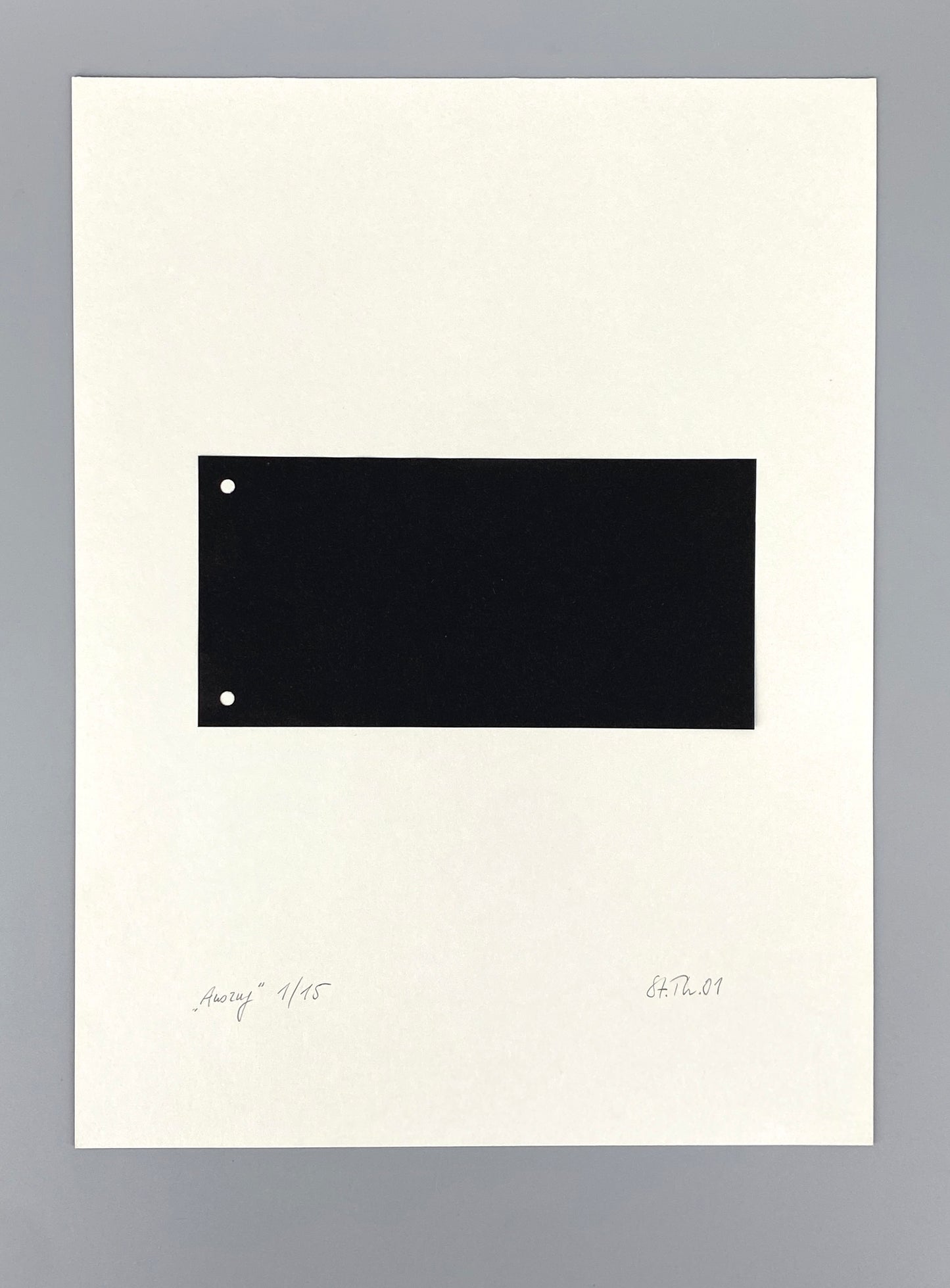 Reihe aus zwei Collagen "Blatt" und "Auszug" von Stefan Thiel (geb. 1965), signiert und nummeriert, 2001