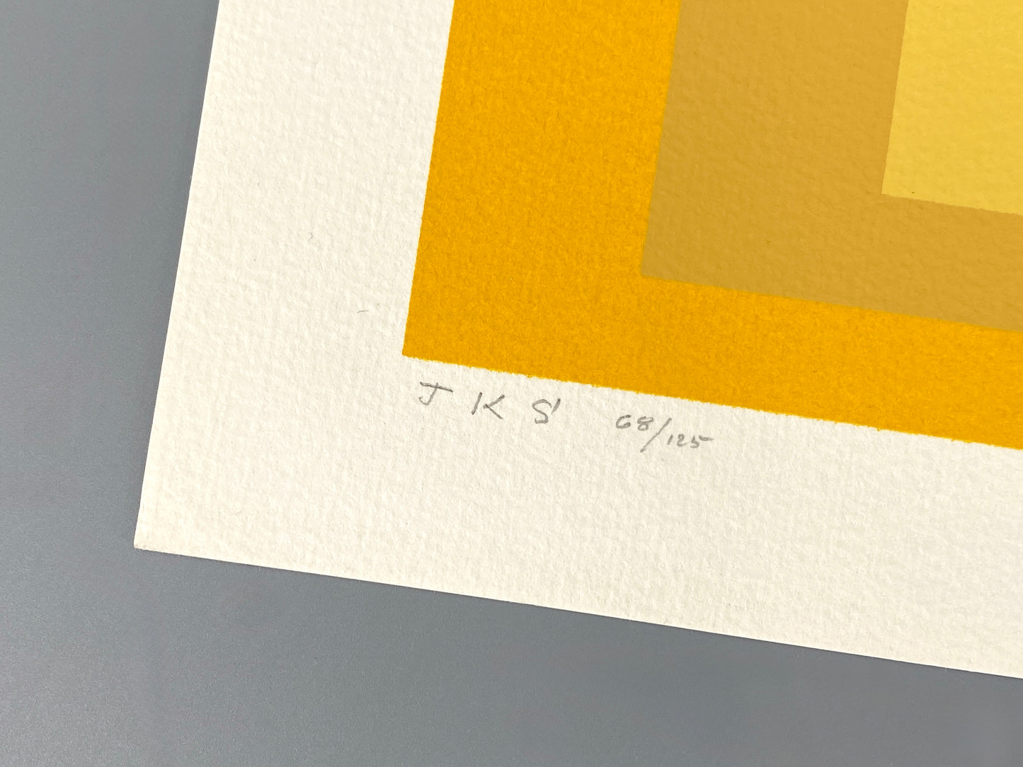 Signierter und nummerierter Siebdruck "J K S" von Josef Albers, 1970