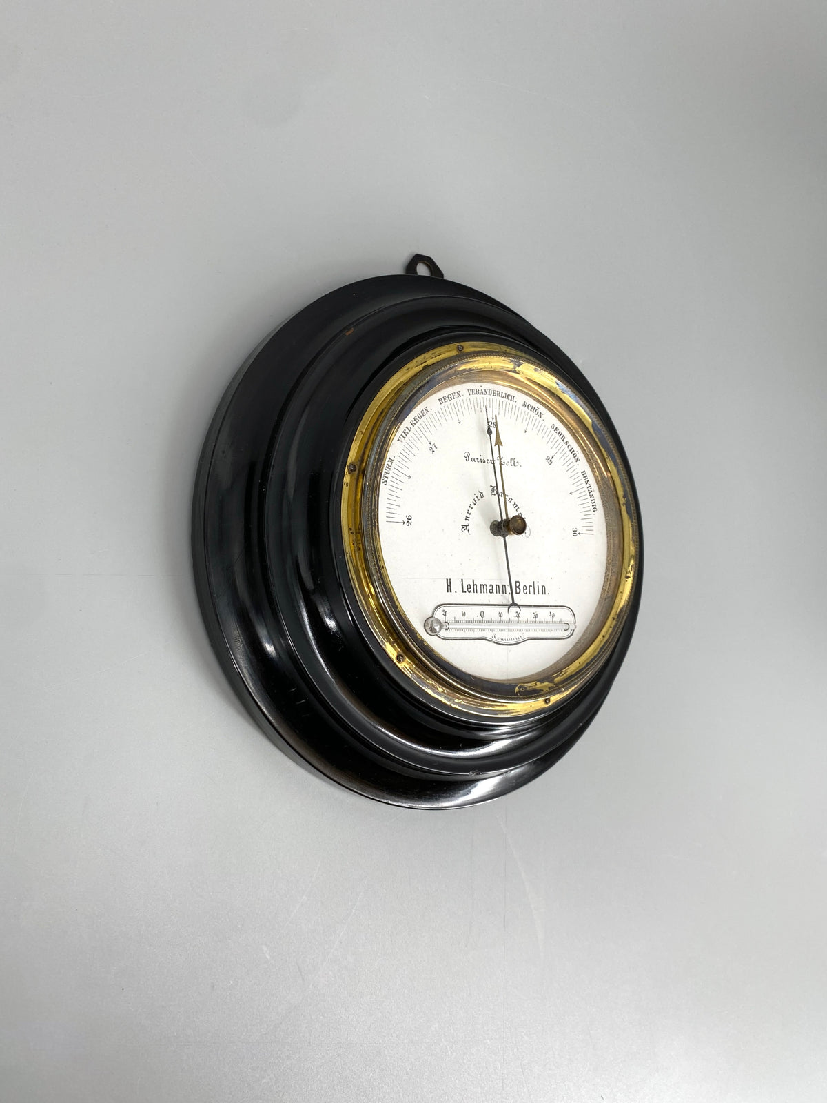 Wetterstation / Aneroidbarometer von H.Lehmann, Berlin, 19. Jahrhundert