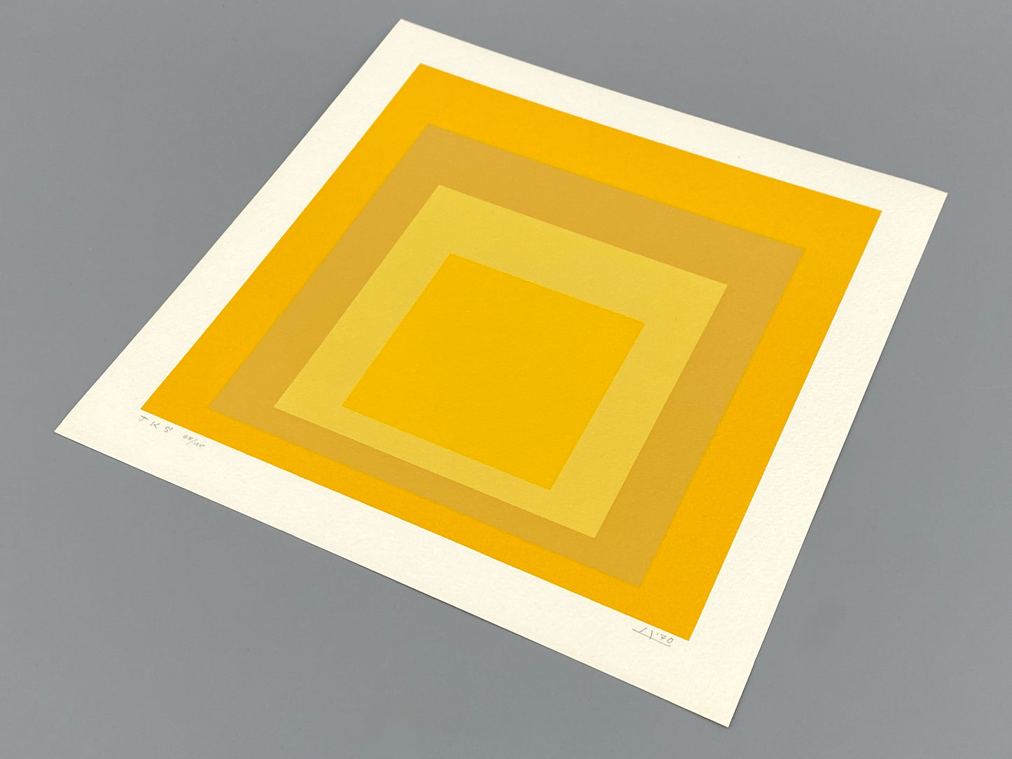 Signierter und nummerierter Siebdruck "J K S" von Josef Albers, 1970