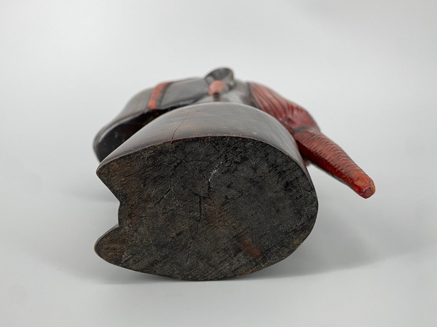 Skulptur eines Massai Kriegers aus Holz, Afrika, 20. Jh.