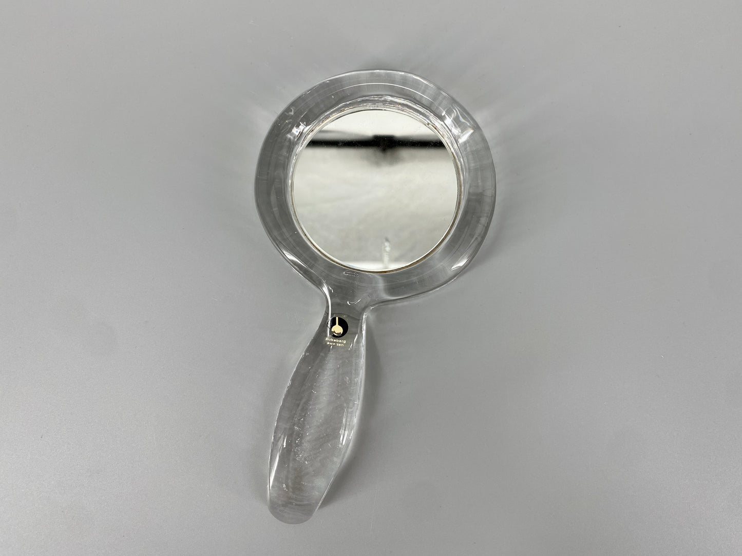 Handspiegel aus Glas von Pukeberg, Schweden, 1960er Jahre