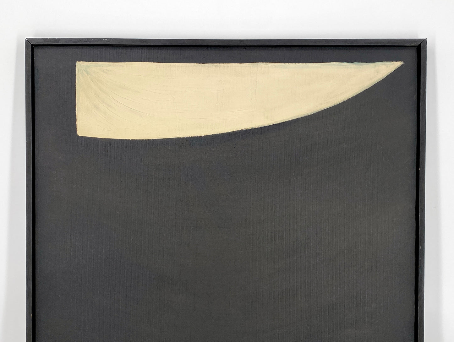 Zwei Acrylgemälde in Schwarz, abstrakte Kompositionen aus dem Jahr 1985, monogrammiert