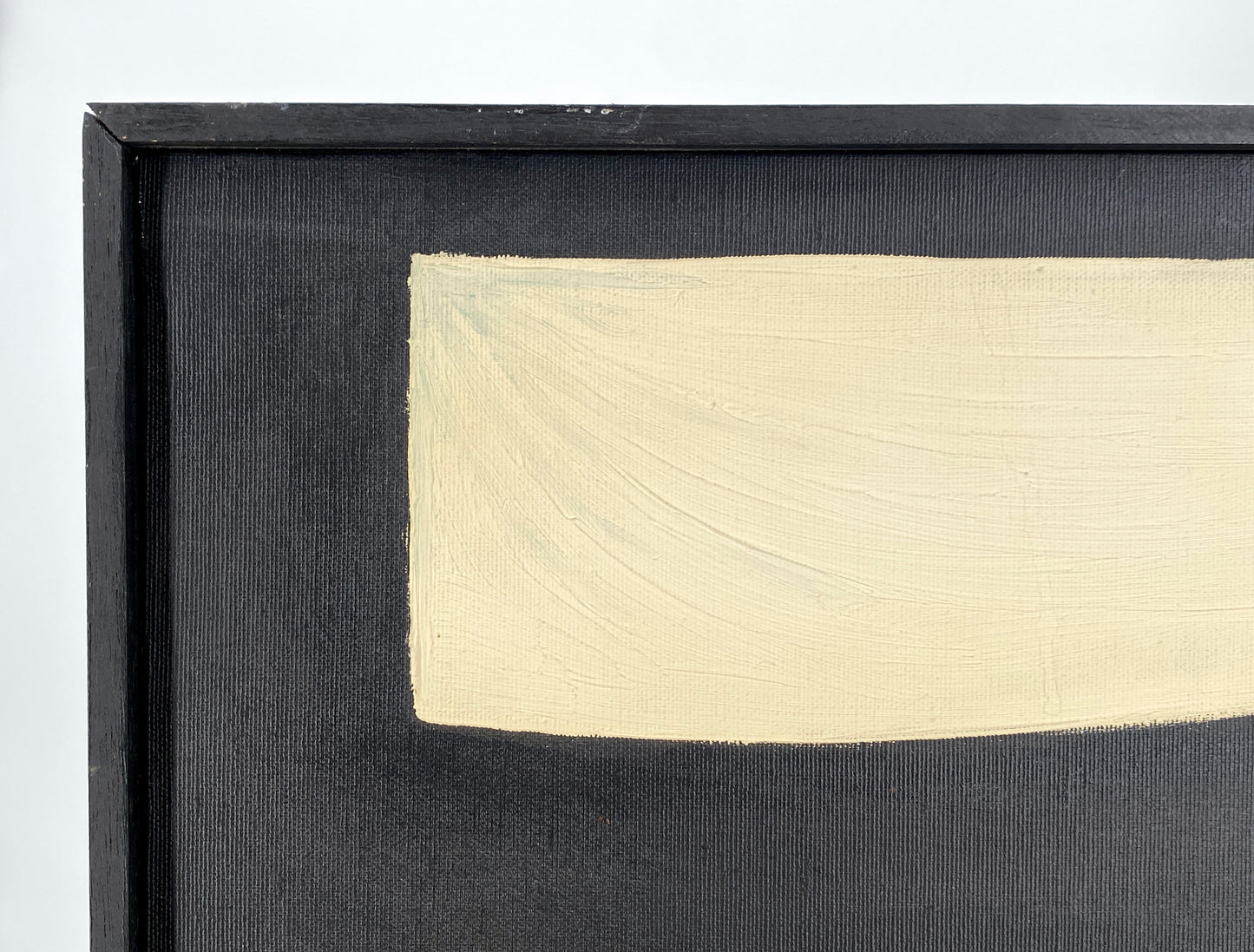 Zwei Acrylgemälde in Schwarz, abstrakte Kompositionen aus dem Jahr 1985, monogrammiert