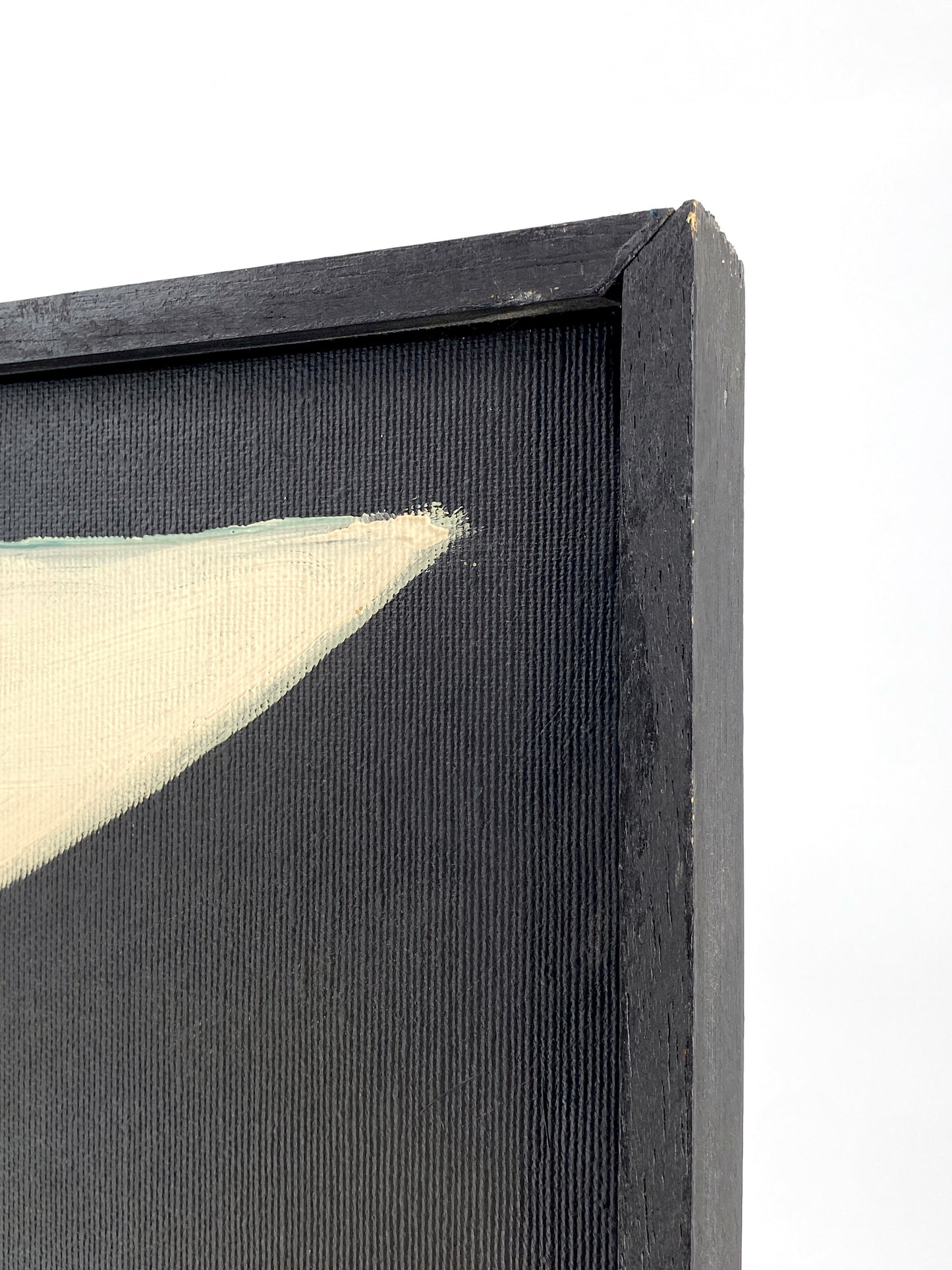 Zwei Acrylgemälde in Schwarz, abstrakte Kompositionen aus dem Jahr 1985, monogrammiert