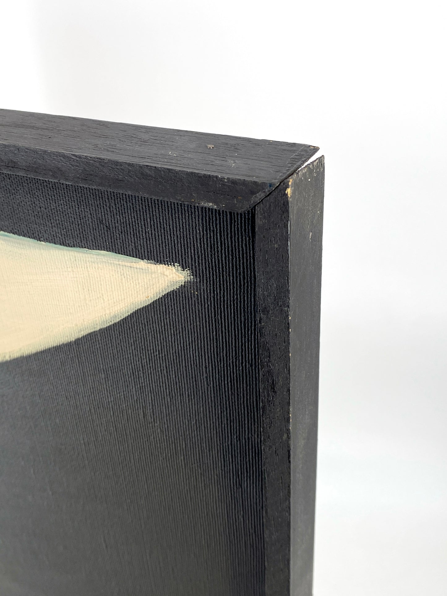 Zwei Acrylgemälde in Schwarz, abstrakte Kompositionen aus dem Jahr 1985, monogrammiert