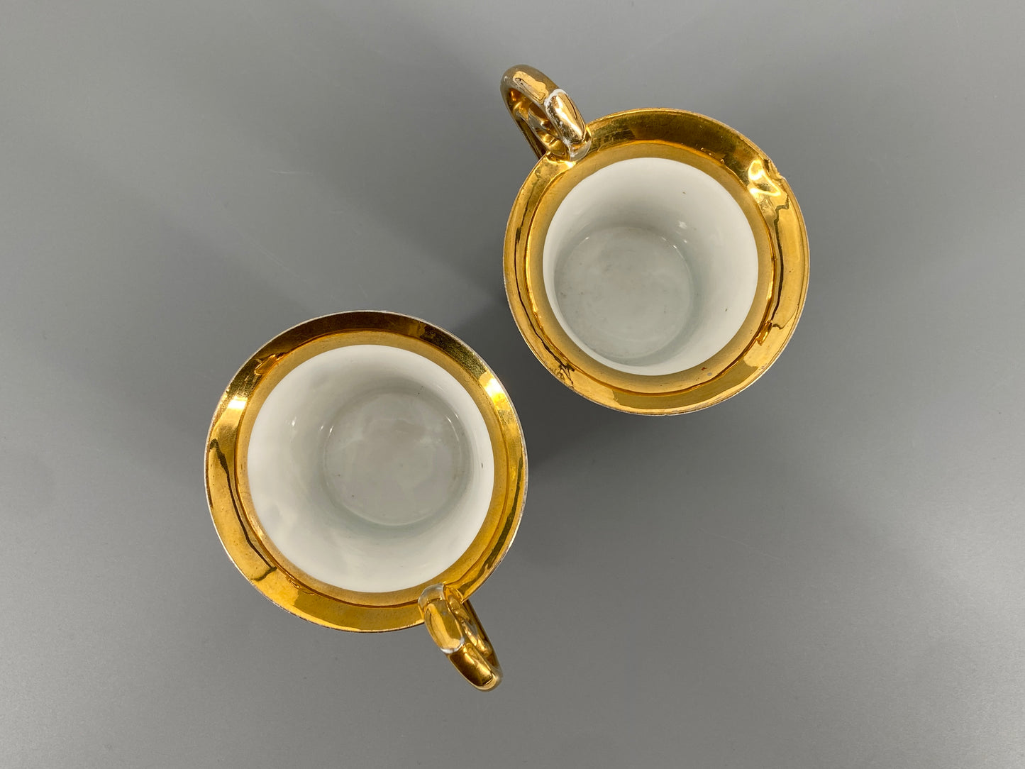 2 Mokkatassen von Louis Löwinsohn für P. Donath, Schlesien,  um 1890