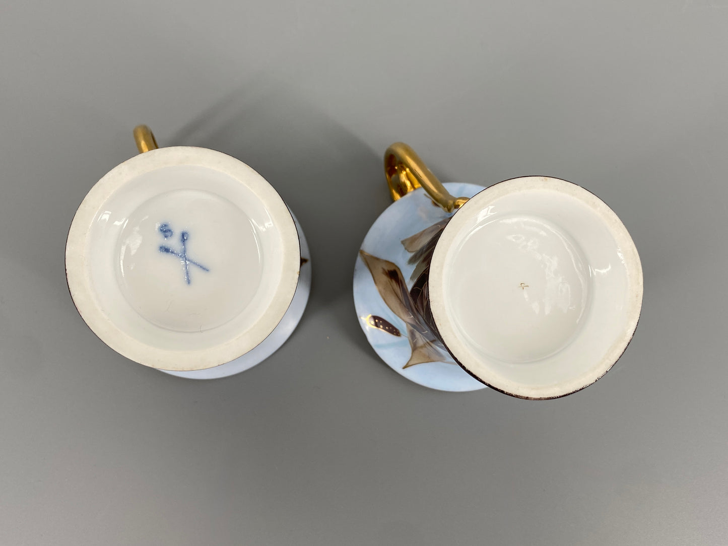 2 Mokkatassen von Louis Löwinsohn für P. Donath, Schlesien,  um 1890