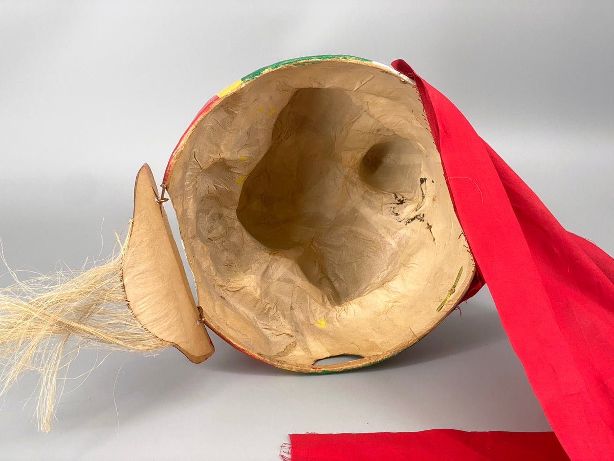 chinesische Drachenkopf Maske aus Pappmaché "Löwentanz", 20. Jahrhundert