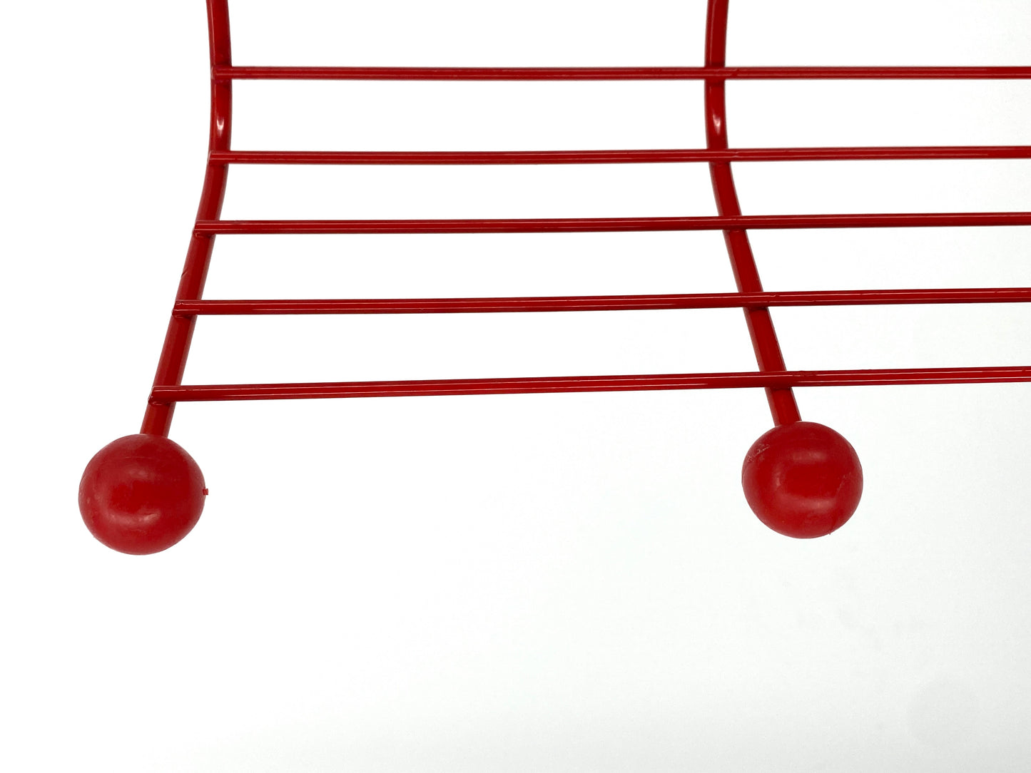 Wandgarderobe von IKEA aus rot lackiertem Metall, 80/90er