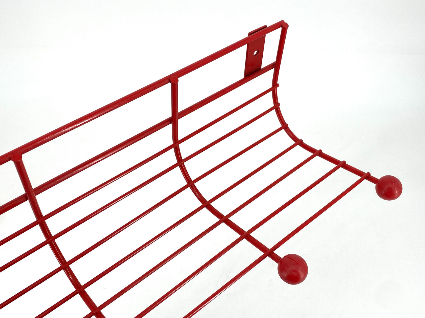 Wandgarderobe von IKEA aus rot lackiertem Metall, 80/90er