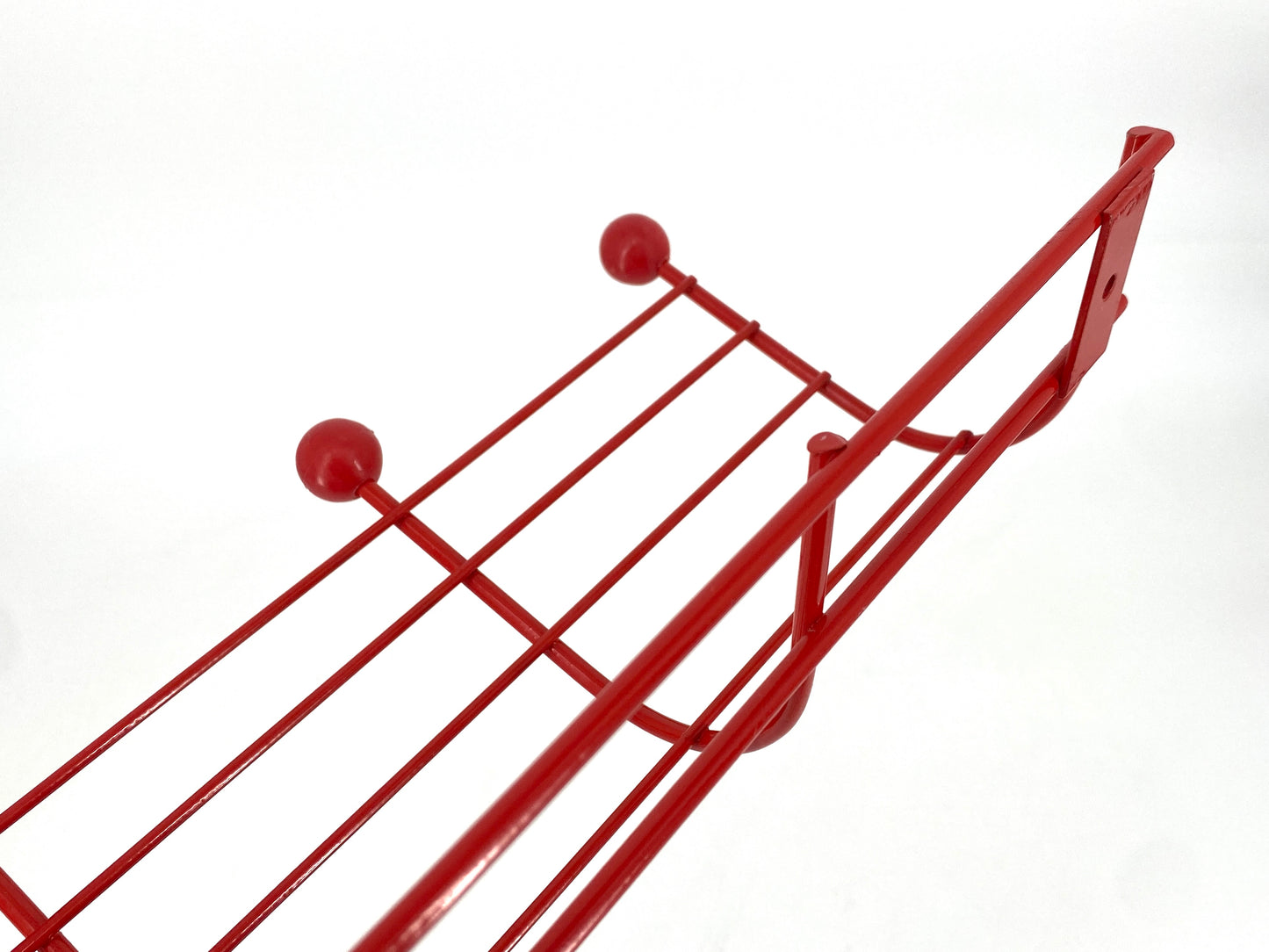 Wandgarderobe von IKEA aus rot lackiertem Metall, 80/90er