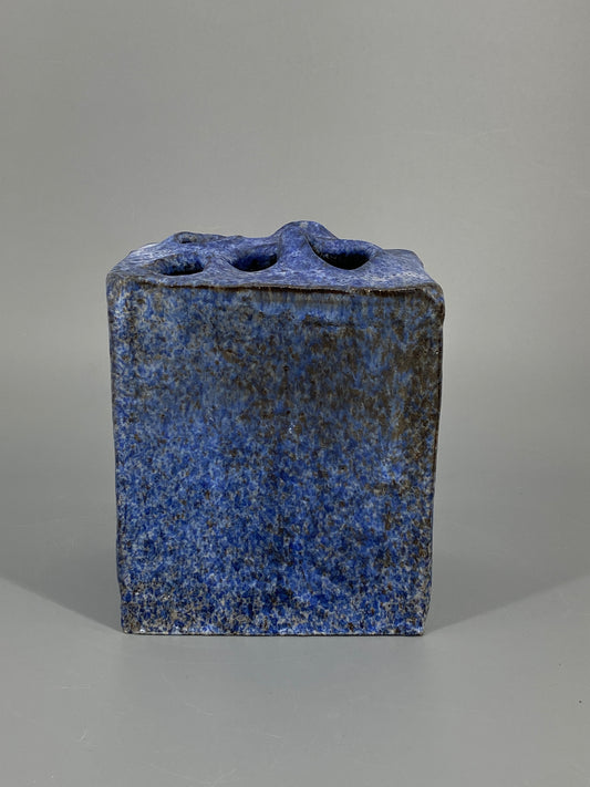 Brutalistische Studiokeramik Vase von Kapner, 1973