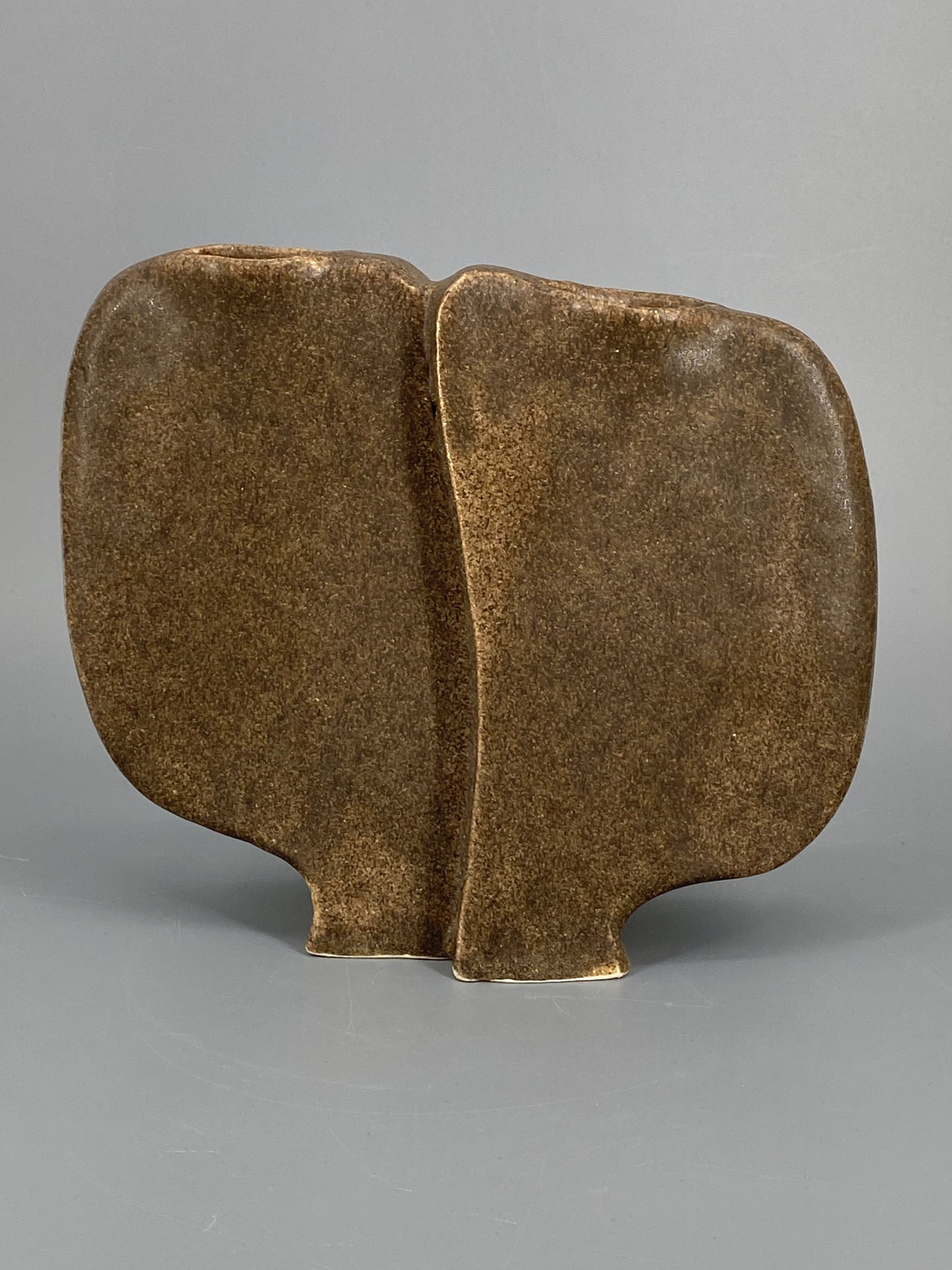 Brutalistische Studiokeramik Vase, Doppelvase, 1979