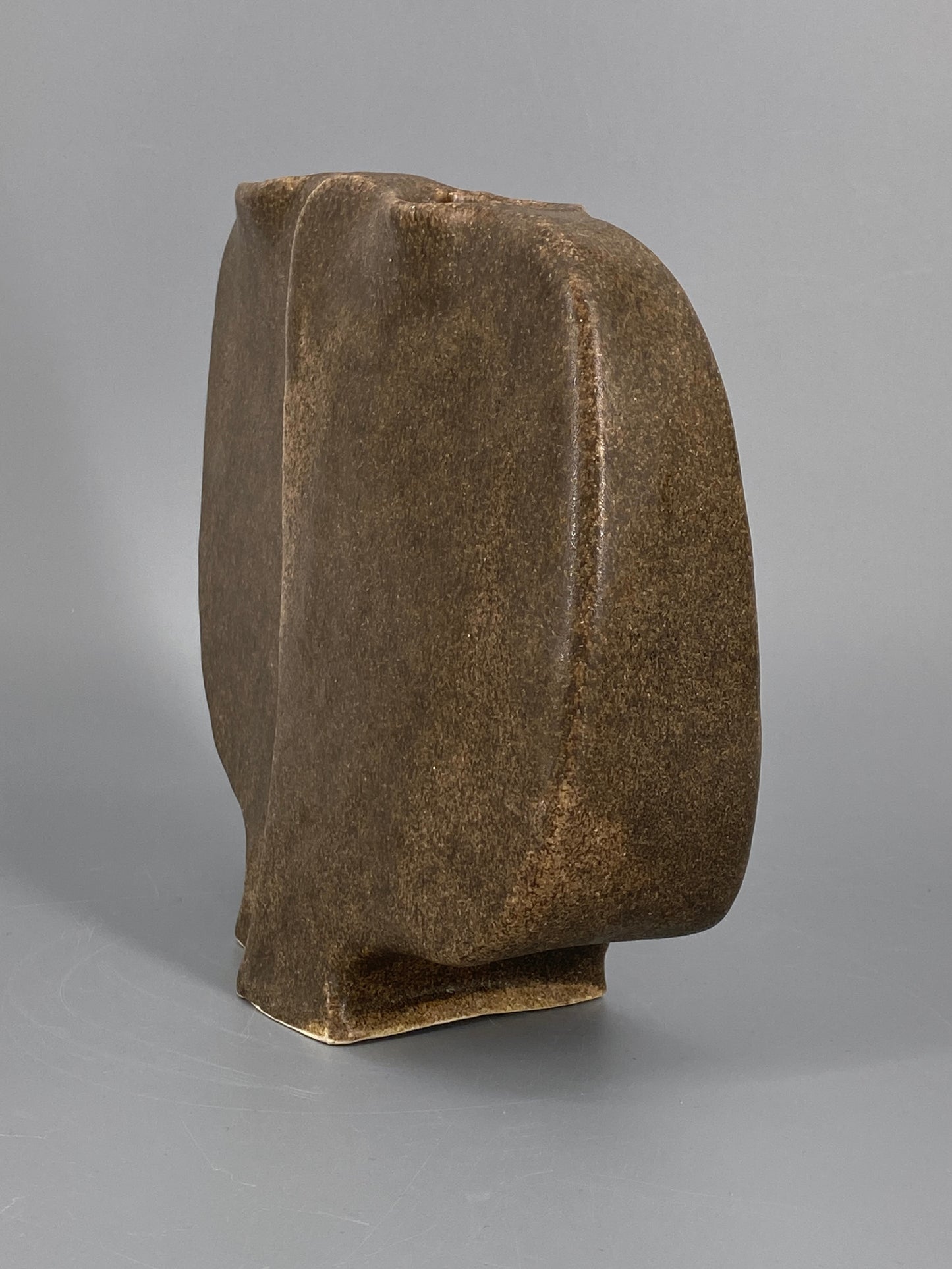 Brutalistische Studiokeramik Vase, Doppelvase, 1979