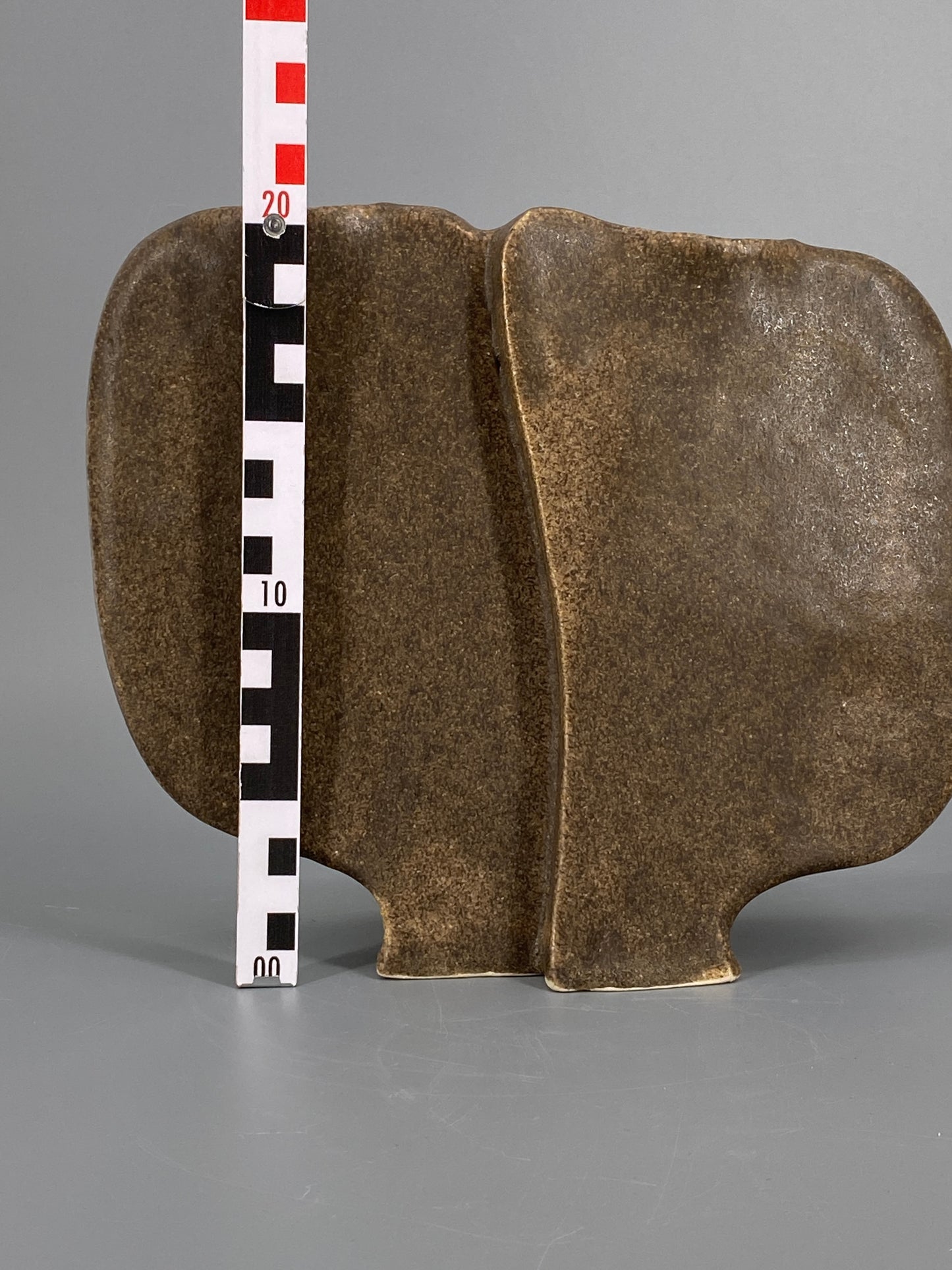 Brutalistische Studiokeramik Vase, Doppelvase, 1979