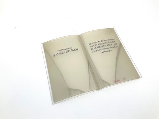 Künstlerbuch "Transparent Book" von Fried Rosenstock (1943–2024), 1994