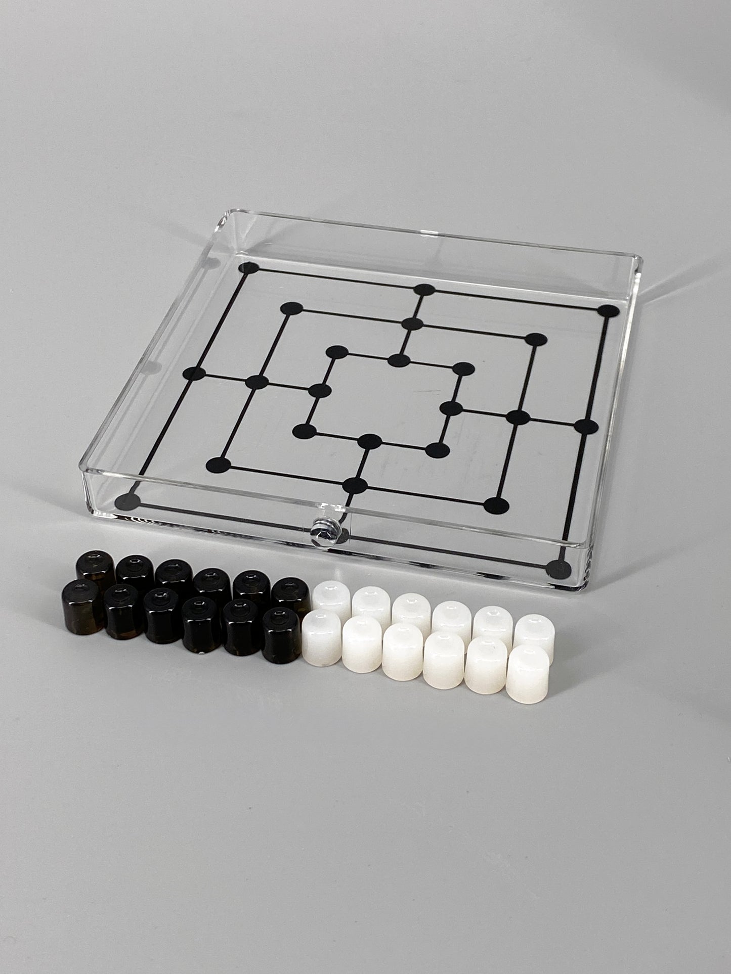 Acrylic 4-In-1 Spiele Sammlung, inkl. Schach, Dame, Mühle und Solitaire, 90er