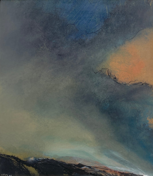 Acrylgemälde "Bergkapelle" (Kreta, Griechenland) in Holzrahmen, 1989