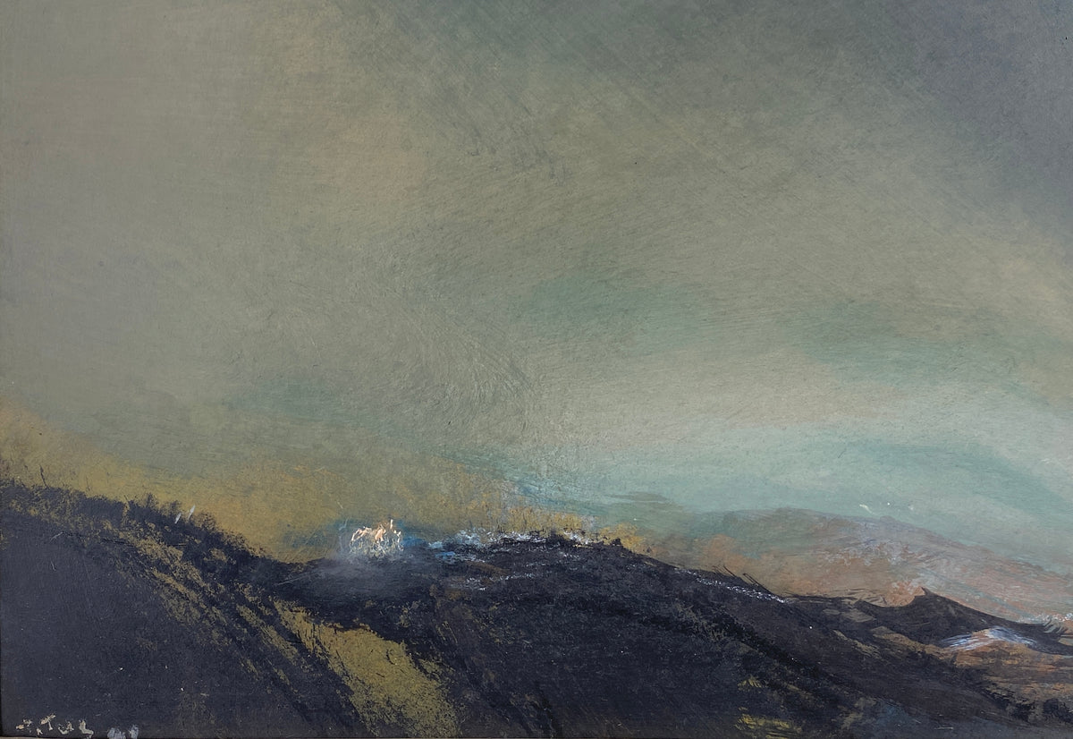 Acrylgemälde "Bergkapelle" (Kreta, Griechenland) in Holzrahmen, 1989