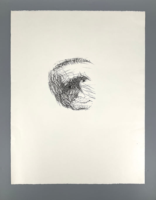 Lithografie "Bertold Brecht" von Gustav Seitz (1906–1969) mit Nachlass-Stempel aus 1970