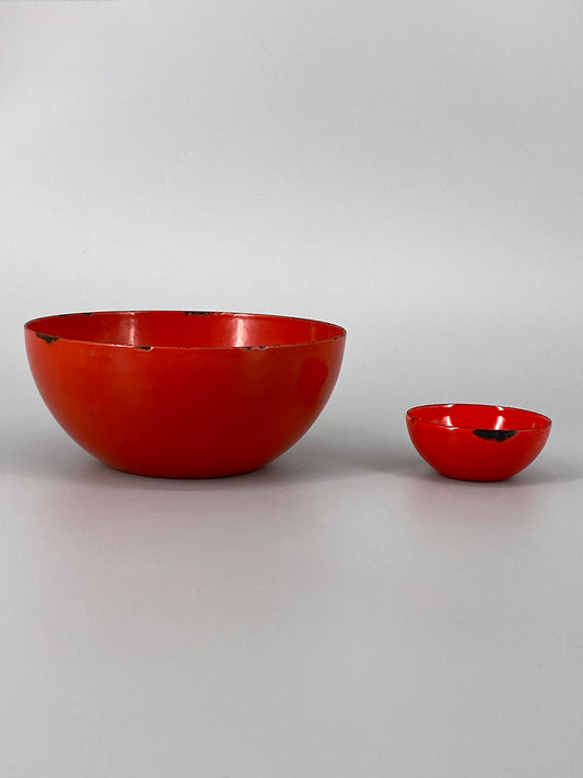 Mid Century Emaille Schalen von Kaj Franck für Finel, Finnland, 60er