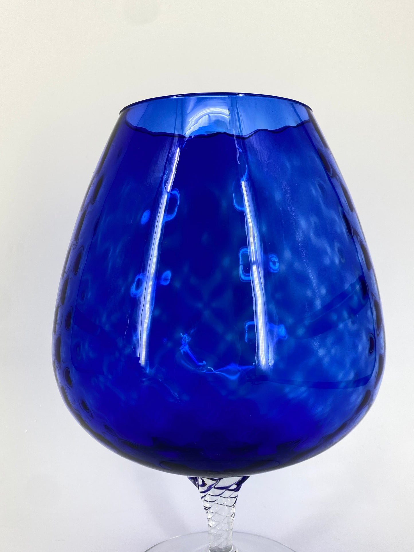 Großes optisches Facettenglas aus Empoli, Italien 70er