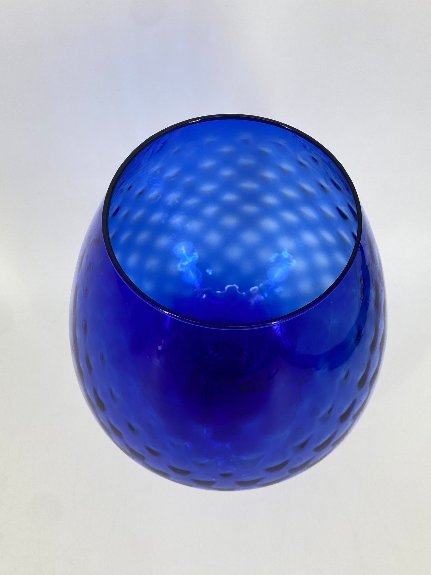 Großes optisches Facettenglas aus Empoli, Italien 70er