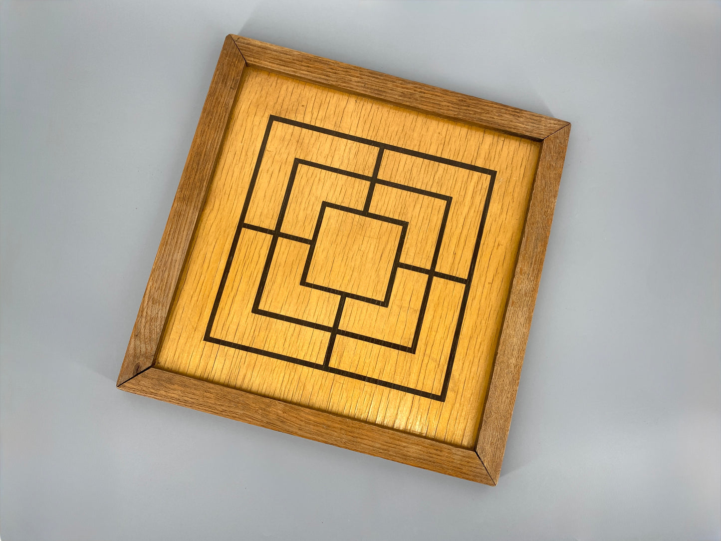 Vintage Schachbrett aus Holz, gemalt, lackiert