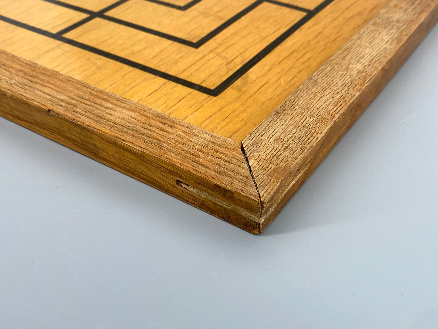 Vintage Schachbrett aus Holz, gemalt, lackiert