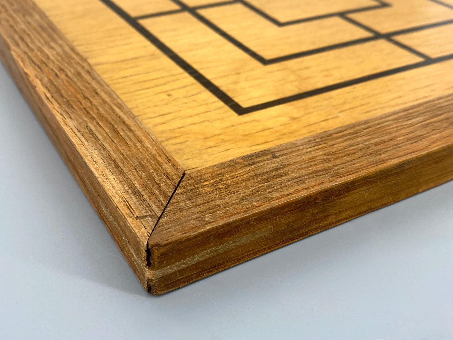 Vintage Schachbrett aus Holz, gemalt, lackiert