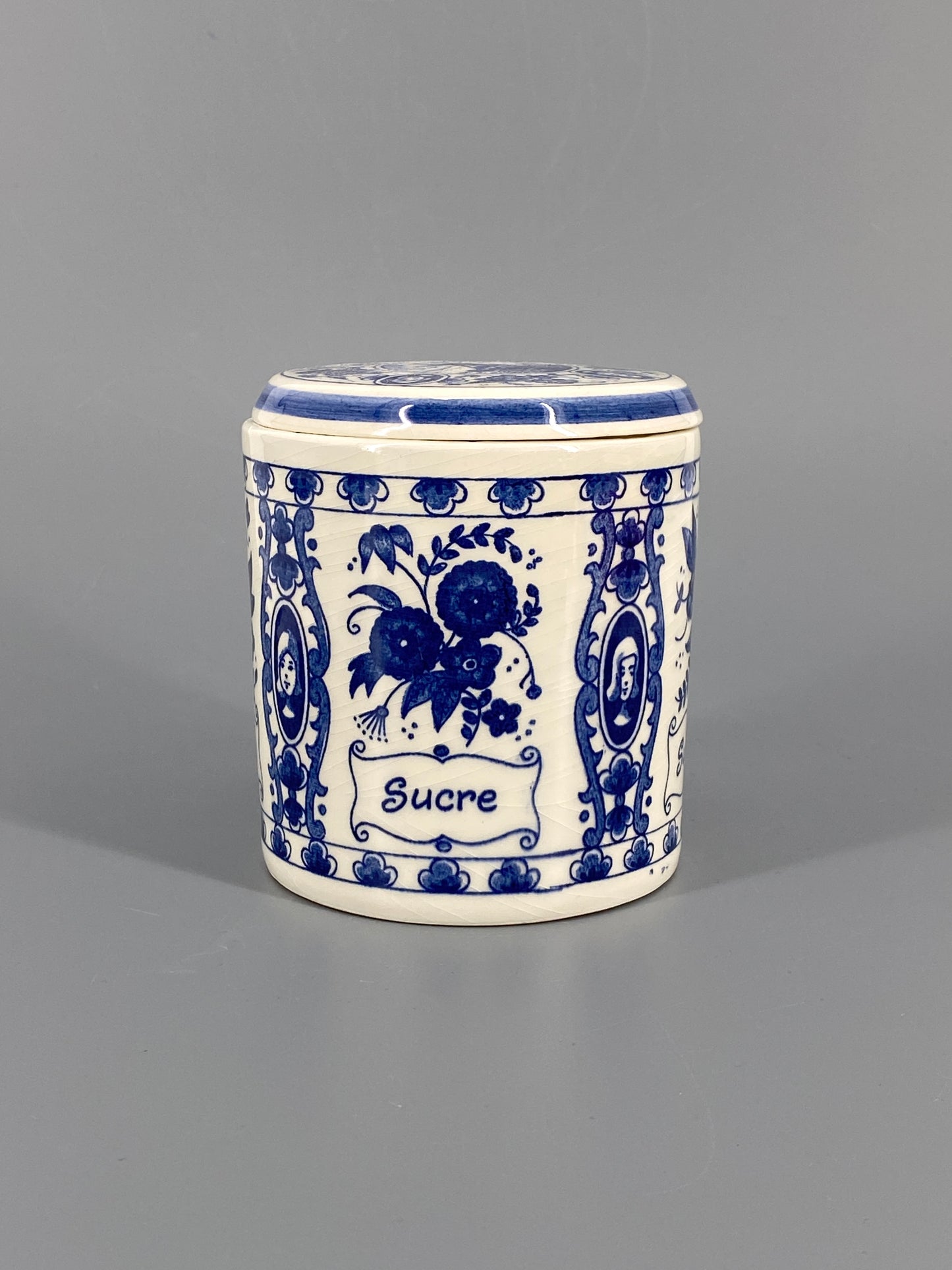 Zuckerdose von Delft, blau und weiß, aus Holland