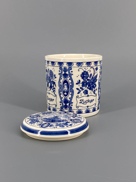 Zuckerdose von Delft, blau und weiß, aus Holland