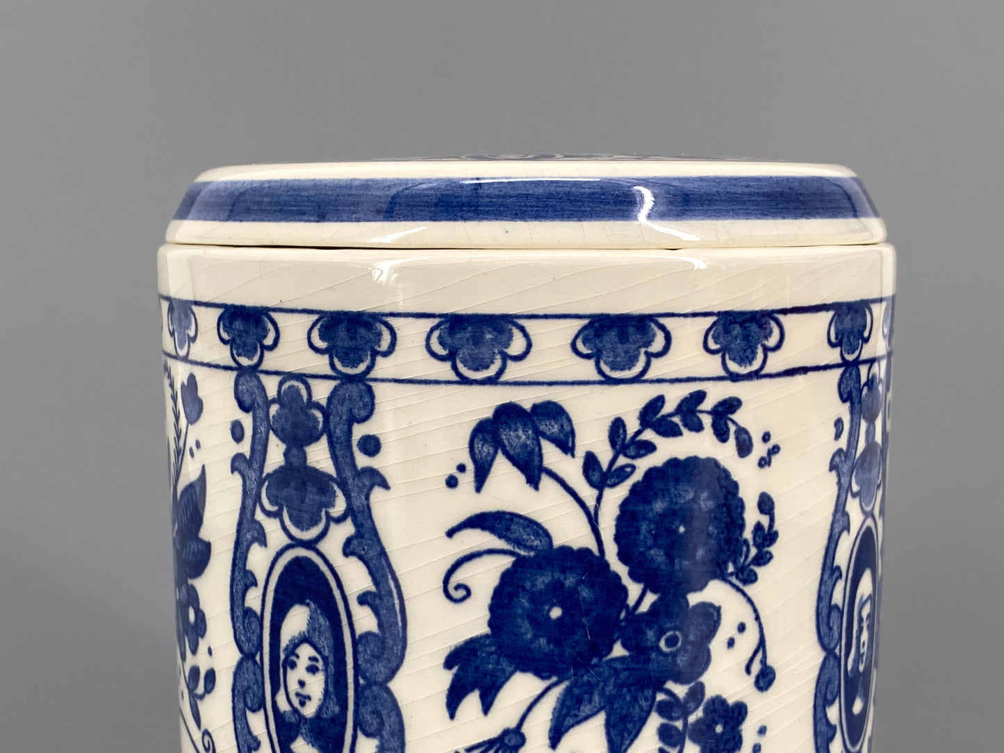 Zuckerdose von Delft, blau und weiß, aus Holland