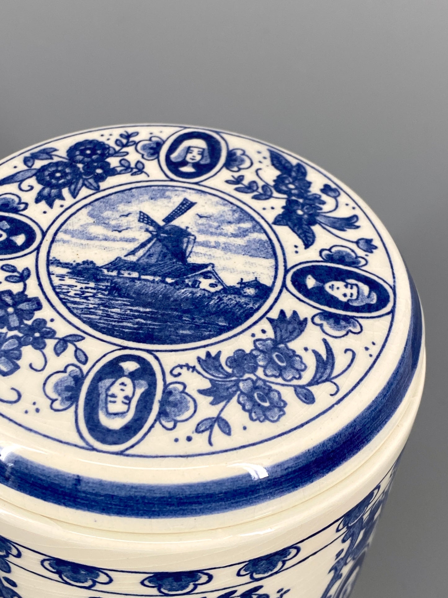 Zuckerdose von Delft, blau und weiß, aus Holland