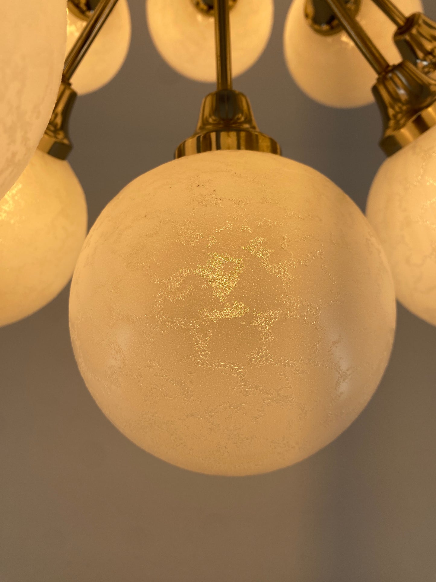 Space Age Sputnik Kronleuchter, 24-flammig, Rupert Nikoll zugeschrieben, Österreich 1970er