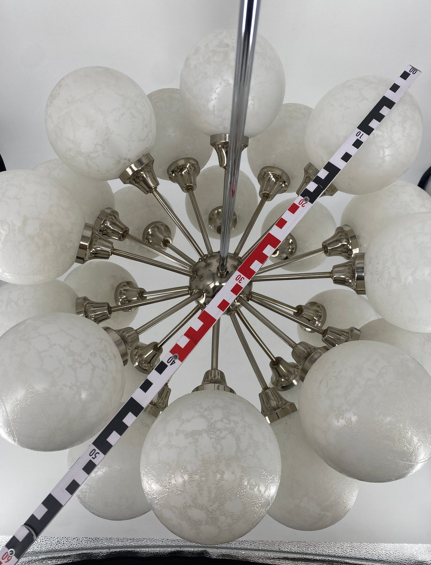 Space Age Sputnik Kronleuchter, 24-flammig, Rupert Nikoll zugeschrieben, Österreich 1970er