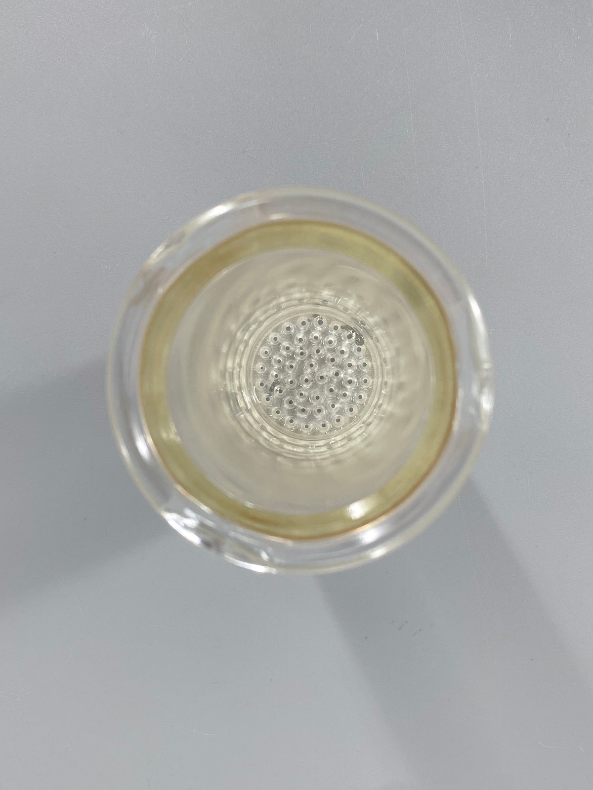 Teekanne mit Teesieb und Deckel von Wilhelm Wagenfeld (1900–1990), 1,5L, Jenaer Glas